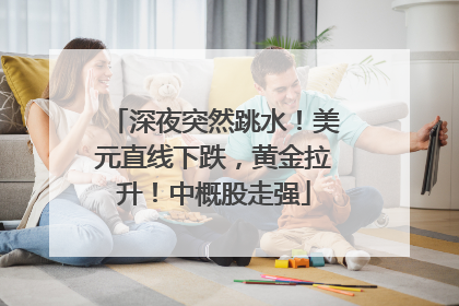 深夜突然跳水！美元直线下跌，黄金拉升！中概股走强