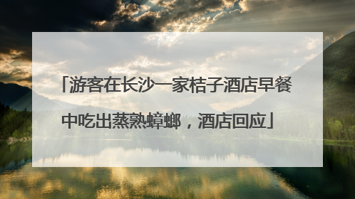 游客在长沙一家桔子酒店早餐中吃出蒸熟蟑螂，酒店回应