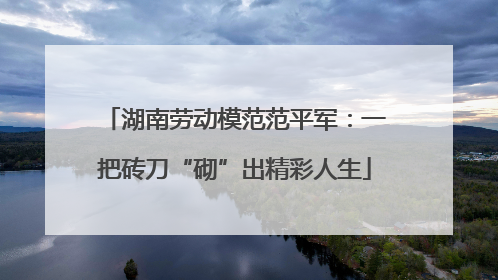 湖南劳动模范范平军：一把砖刀“砌”出精彩人生