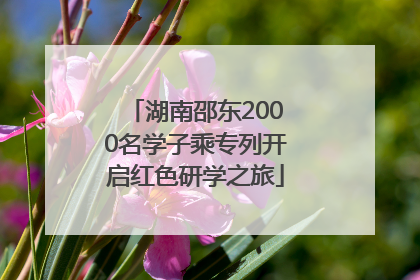 湖南邵东2000名学子乘专列开启红色研学之旅