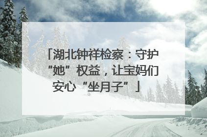 湖北钟祥检察：守护“她”权益，让宝妈们安心“坐月子”