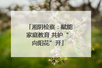 湘阴检察：赋能家庭教育 共护“向阳花”开