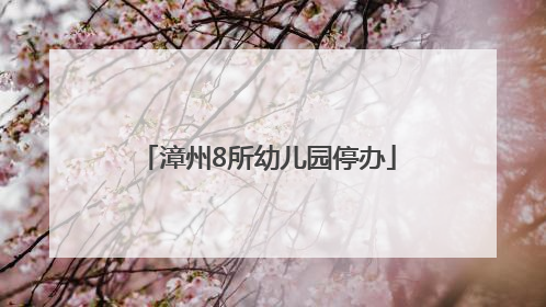 漳州8所幼儿园停办