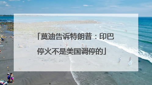 莫迪告诉特朗普：印巴停火不是美国调停的