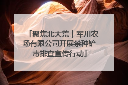 聚焦北大荒｜军川农场有限公司开展禁种铲毒排查宣传行动
