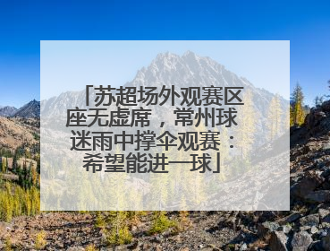 苏超场外观赛区座无虚席，常州球迷雨中撑伞观赛：希望能进一球