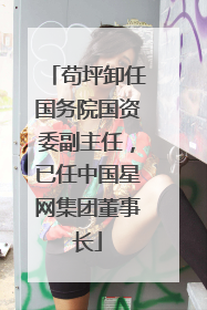 苟坪卸任国务院国资委副主任，已任中国星网集团董事长