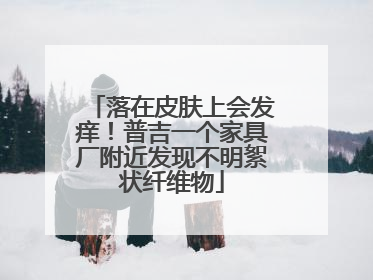 落在皮肤上会发痒！普吉一个家具厂附近发现不明絮状纤维物