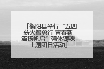 衡阳县举行“五四薪火智勇行 青春新篇扬帆启”强体铸魂主题团日活动