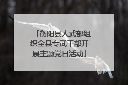 衡阳县人武部组织全县专武干部开展主题党日活动