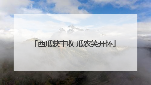 西瓜获丰收 瓜农笑开怀