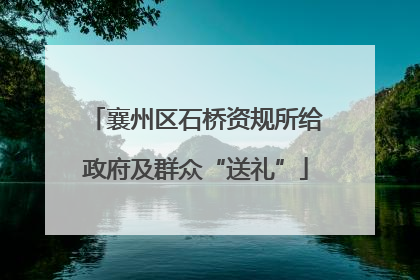 襄州区石桥资规所给政府及群众“送礼”