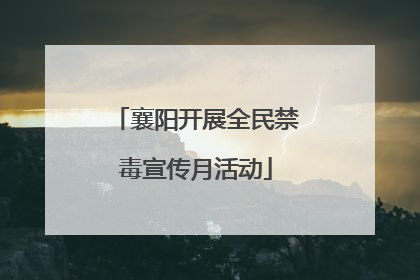 襄阳开展全民禁毒宣传月活动