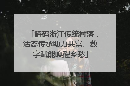 解码浙江传统村落：活态传承助力共富、数字赋能唤醒乡愁