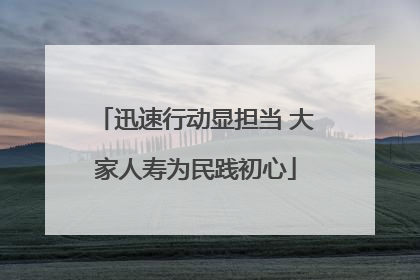 迅速行动显担当 大家人寿为民践初心