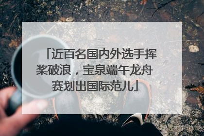 近百名国内外选手挥桨破浪，宝泉端午龙舟赛划出国际范儿