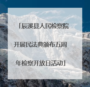 辰溪县人民检察院开展民法典颁布五周年检察开放日活动