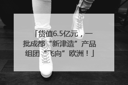 货值6.5亿元，一批成都“新津造”产品组团“飞向”欧洲！