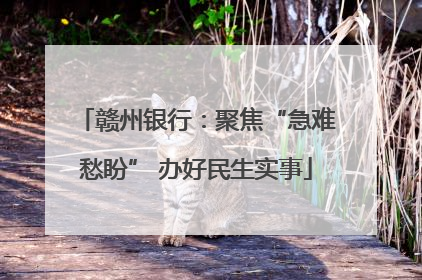 赣州银行：聚焦“急难愁盼” 办好民生实事