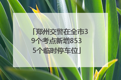 郑州交警在全市39个考点新增8535个临时停车位