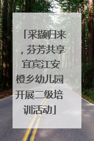 采撷归来，芬芳共享 宜宾江安橙乡幼儿园开展二级培训活动