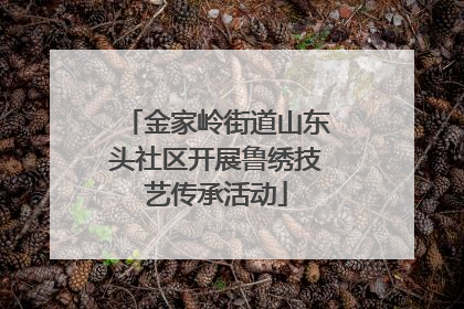 金家岭街道山东头社区开展鲁绣技艺传承活动