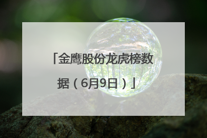 金鹰股份龙虎榜数据（6月9日）