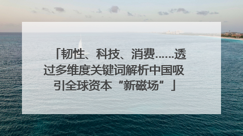 韧性、科技、消费……透过多维度关键词解析中国吸引全球资本“新磁场”