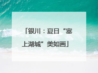 银川：夏日“塞上湖城”美如画