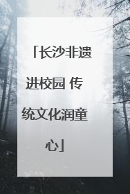 长沙非遗进校园 传统文化润童心