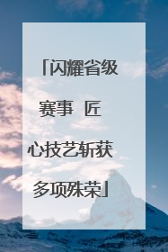 闪耀省级赛事  匠心技艺斩获多项殊荣