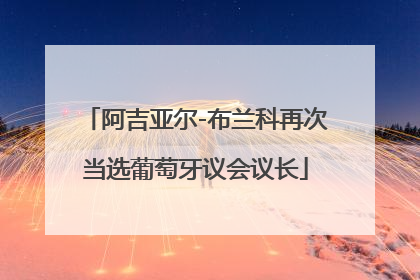 阿吉亚尔-布兰科再次当选葡萄牙议会议长