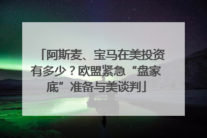 阿斯麦、宝马在美投资有多少？欧盟紧急“盘家底”准备与美谈判