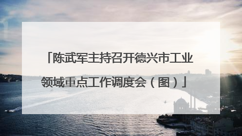 陈武军主持召开德兴市工业领域重点工作调度会（图）