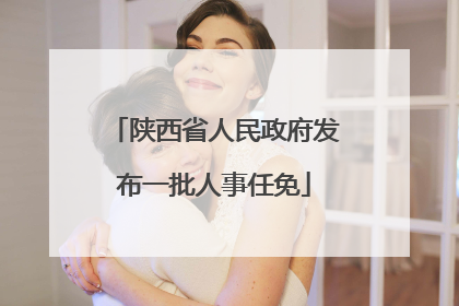 陕西省人民政府发布一批人事任免