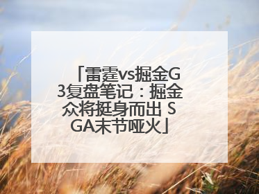 雷霆vs掘金G3复盘笔记：掘金众将挺身而出 SGA末节哑火