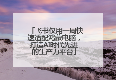 飞书仅用一周快速适配鸿蒙电脑，打造AI时代先进的生产力平台