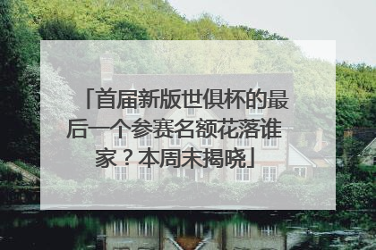 首届新版世俱杯的最后一个参赛名额花落谁家？本周末揭晓