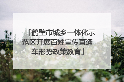 鹤壁市城乡一体化示范区开展百姓宣传直通车形势政策教育