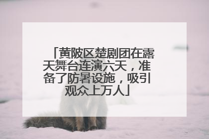黄陂区楚剧团在露天舞台连演六天，准备了防暑设施，吸引观众上万人