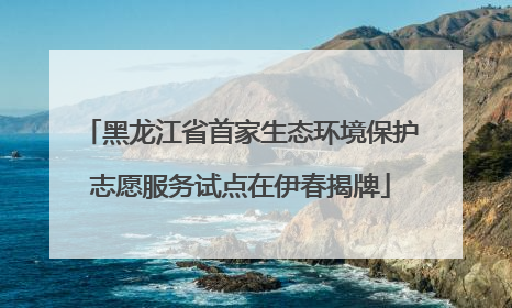 黑龙江省首家生态环境保护志愿服务试点在伊春揭牌