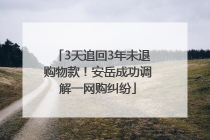 3天追回3年未退购物款！安岳成功调解一网购纠纷