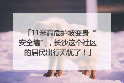 11米高危护坡变身“安全墙”，长沙这个社区的居民出行无忧了！