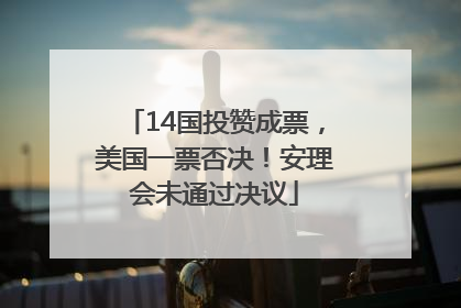 14国投赞成票，美国一票否决！安理会未通过决议