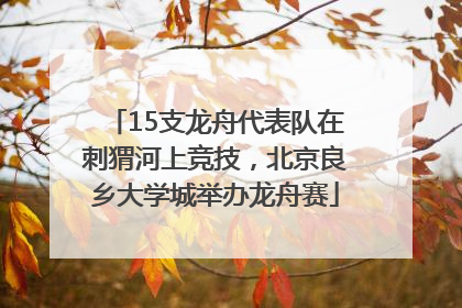 15支龙舟代表队在刺猬河上竞技，北京良乡大学城举办龙舟赛