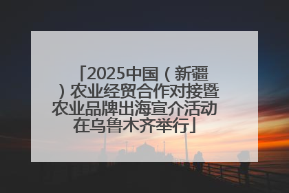 2025中国（新疆）农业经贸合作对接暨农业品牌出海宣介活动在乌鲁木齐举行