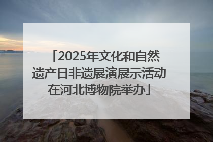2025年文化和自然遗产日非遗展演展示活动在河北博物院举办