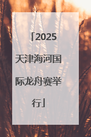 2025天津海河国际龙舟赛举行