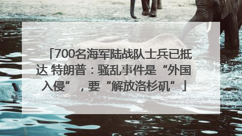 700名海军陆战队士兵已抵达 特朗普：骚乱事件是“外国入侵”，要“解放洛杉矶”