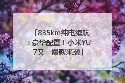 835km纯电续航+豪华配置！小米YU7又一爆款来袭